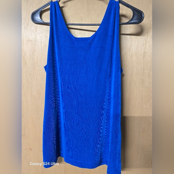 Chico's Ribbed Blue Tank Top - Picture 2 of 3